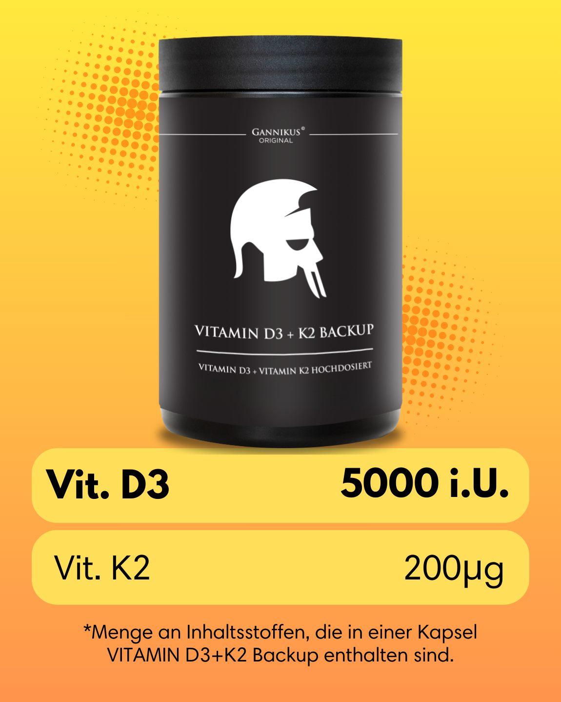 VITAMIN D3 + K2 BACKUP - 180 Kapseln